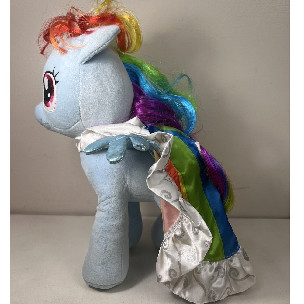 My Little Pony‎ Build A Bear Plush Rainbow Bright MLP BAB 16" with cape - Picture 5 of 6